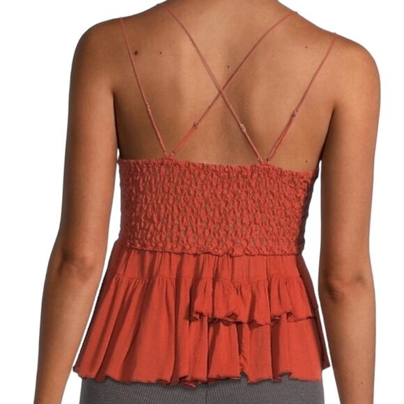 NWT Free People Adella Cami Burt Orange Size XS - Picture 3 of 6